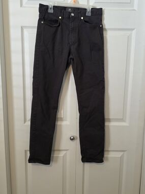 H&M Men's Slim Straight Jeans in Dark Grey